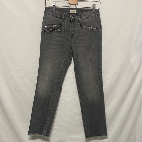 Zadig & Voltaire Denim Ava Eco Gris Light Jeans - Picture 1 of 14